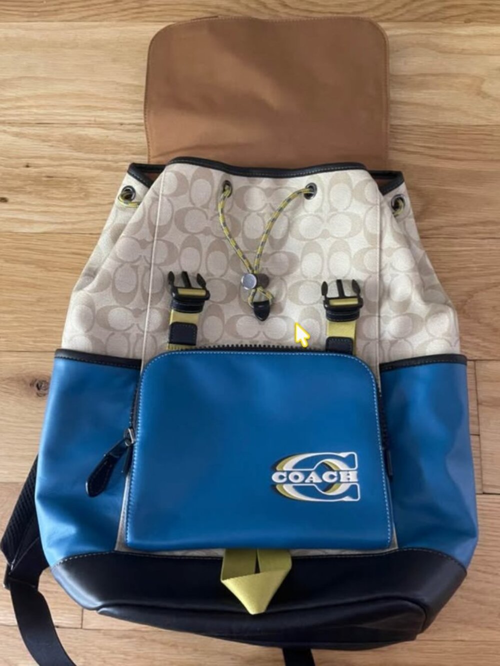 Coach Track Backpack in Color Block Signature Canvas - Picture 3 of 4